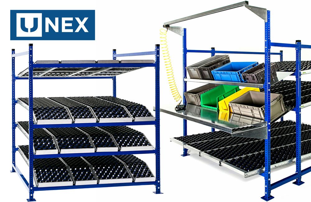 Unex storage parts and picking systems